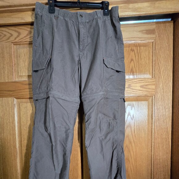 Eddie Bauer Zip Off Stretchable Waistband Pants Medx32 [Brown] - Picture 1 of 2